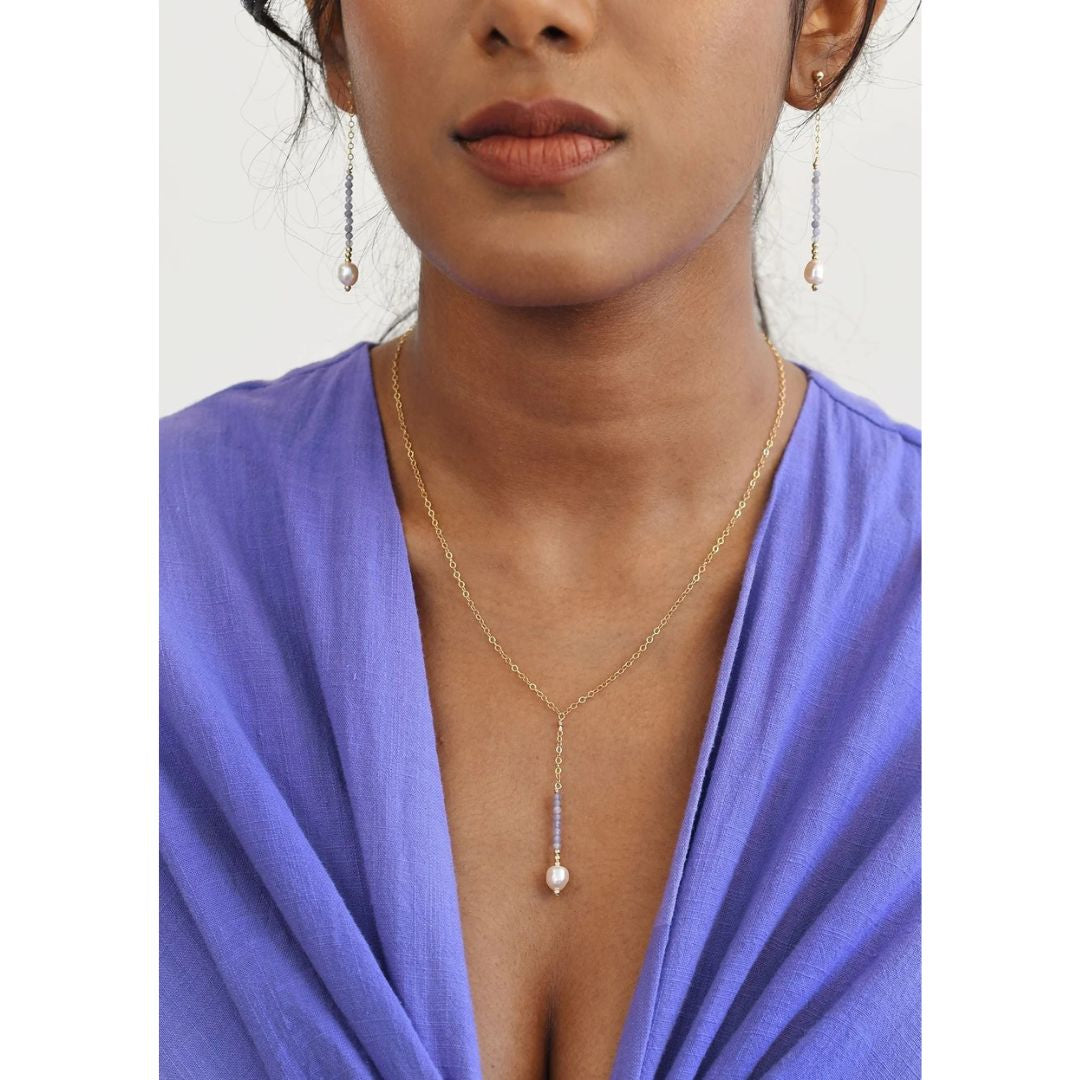 Long Drop Tanzanite Pearl Necklace.jpg