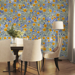 Marigold-Blooms-on-Blue-Delft-by-CoralBloom.jpg