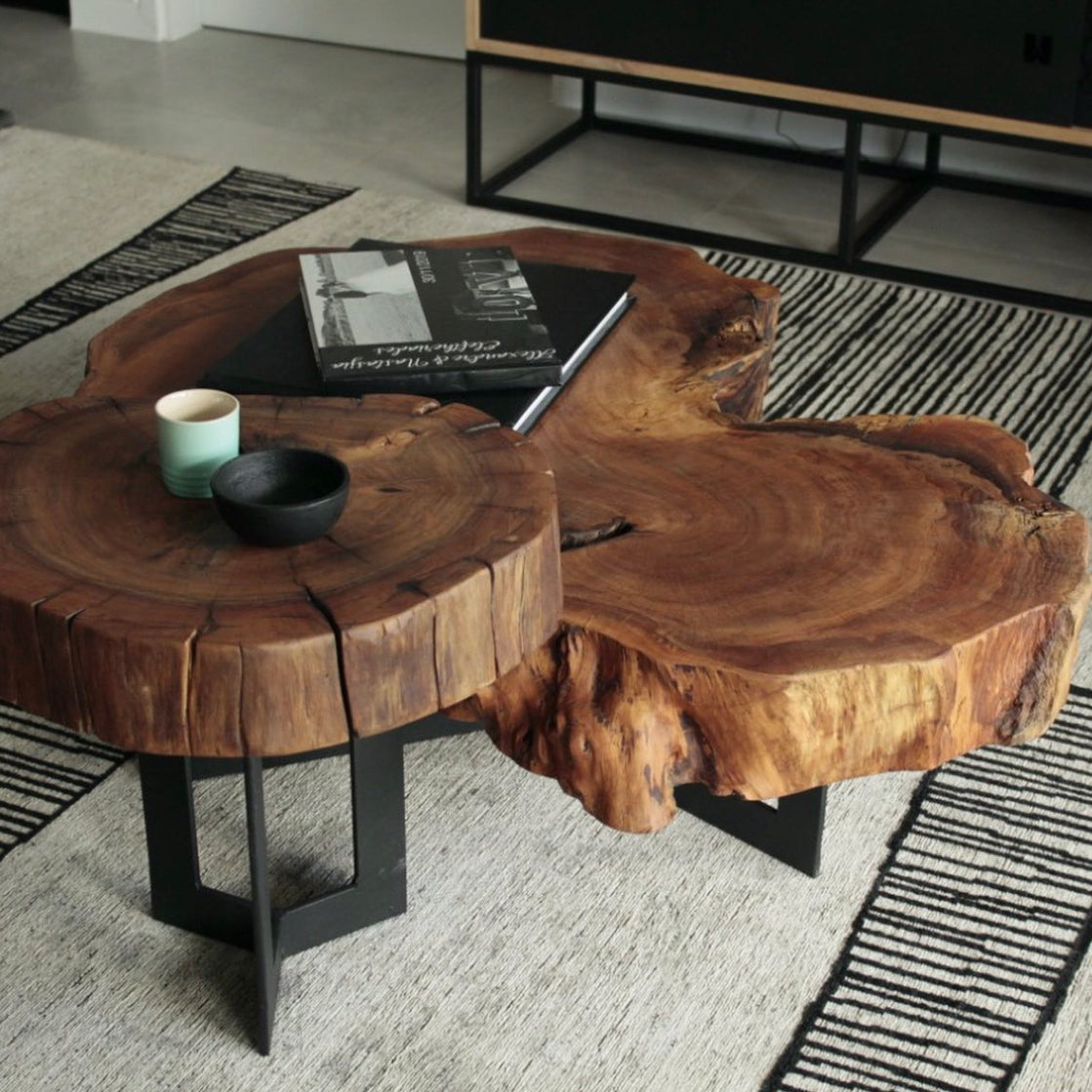 Natural edge coffee table online