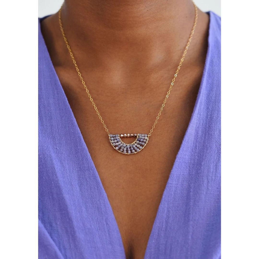 Swarovski half moon necklace online
